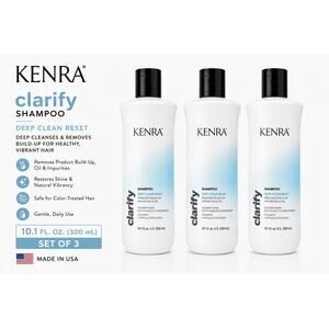 Kenra Clarify Shampoo Deep Clean Reset 10.1 fl oz 300ml Set of 3